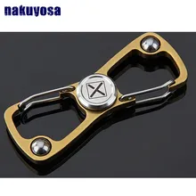 Пальца гироскоп из нержавеющей стали брелок edc взрослый декомпрессии игрушки два листья silent подшипник палец винт