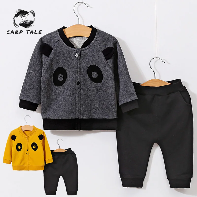 

Baby Cartoon Panda Set Baby Cotton Out Outwear Set Infant 1-2-year Old Baby Set Two Piece Zipper Set