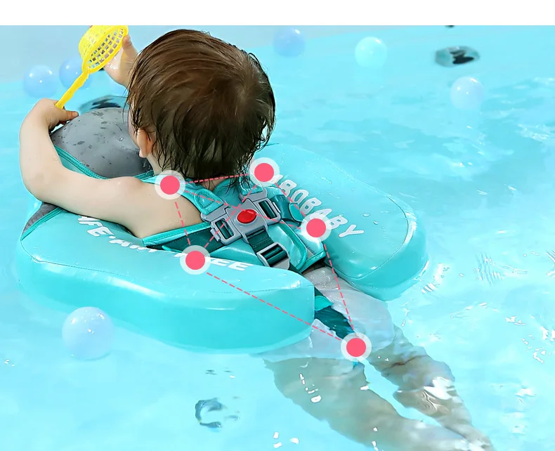 Baby Swim Float Canopy Pool Toys Soft Skin-Friendly Infant Swimming Ring