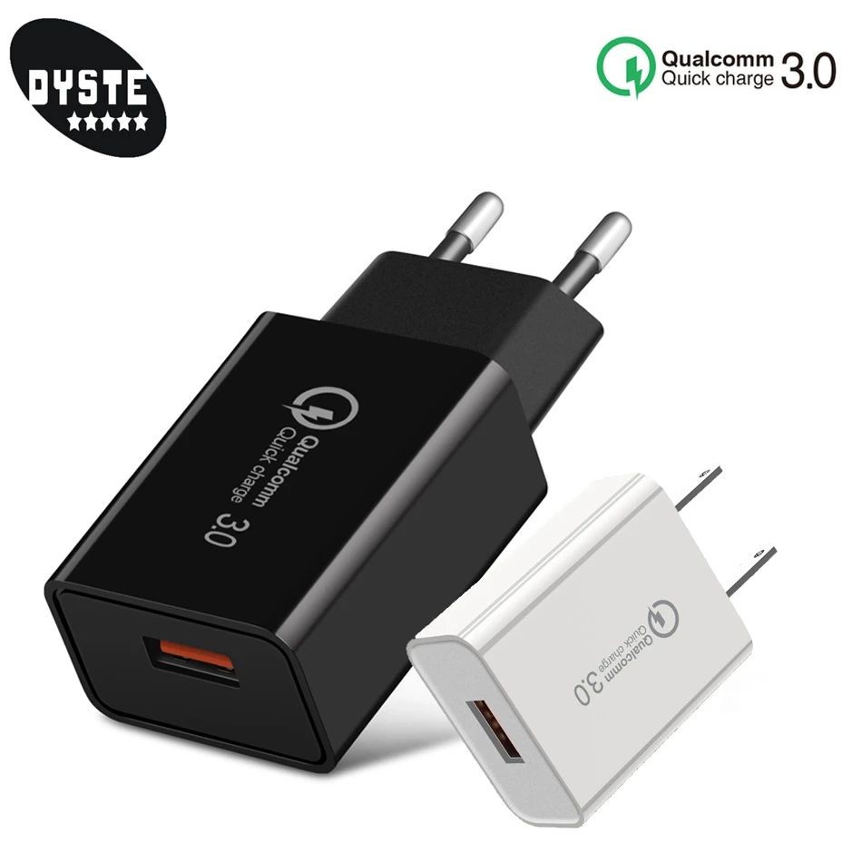 

Carregador Portatil Fast USB QC 3.0 Wall Charger Carregador For iphone Xiaomi Samsung Galaxy S10 S8 S9 plus Quick Charge 3.0 18W