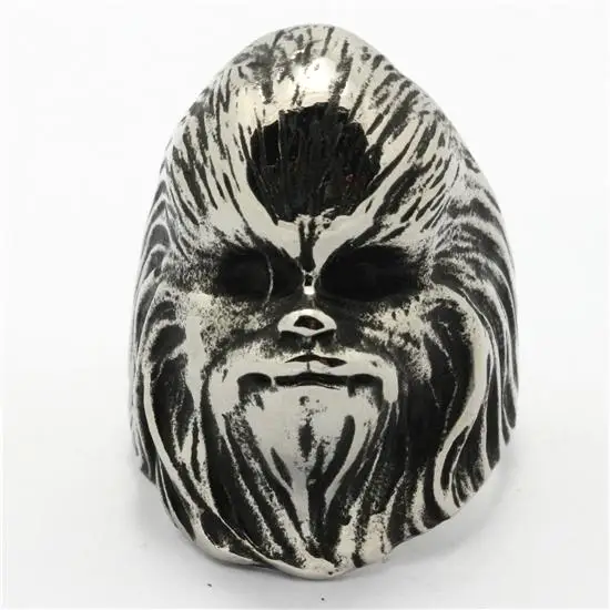 

Mens 316L Stainless Steel Punk Gothic Cool Star Wars Ring Newest Design