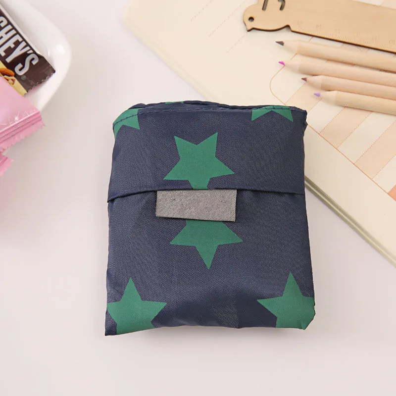 Dark blue pentagram Новая горячая распродажа, модная Складная зеленая хозяйственная сумка с принтом, сумка-тоут, складная сумка, удобная вместительная сумка для хранения - Цвет: Dark blue pentagram