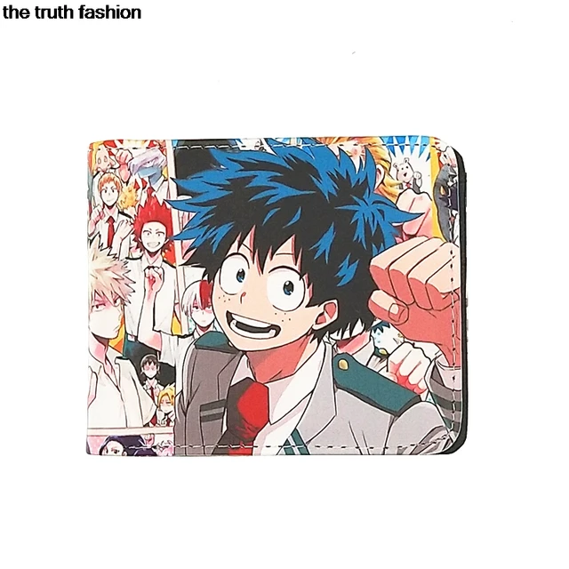 jump anime My Hero Academia comices pu leather wallets with zip pocket black white bear Dangan Ronpa dollar price