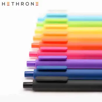 

Hethrone Retro Sign Pen Cololful 0.5mm Gel Pens Retractable Simple candy color soft gel pen press neutral watercolor Point pen