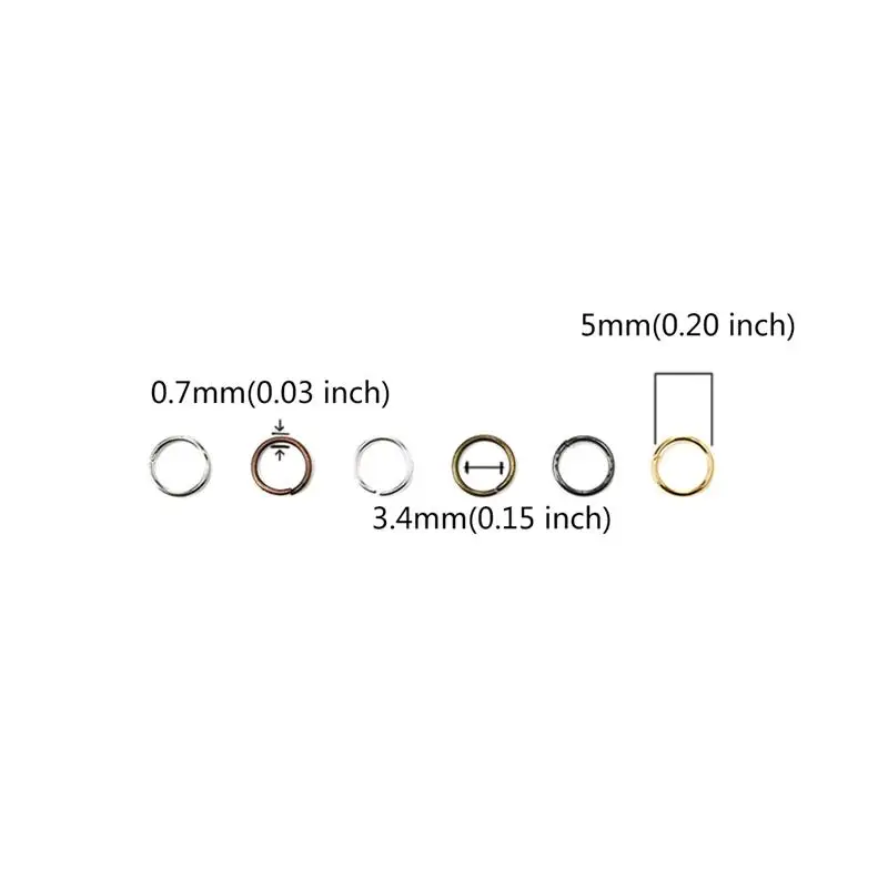 8 мм 900 шт./кор. Открыть Перейти металлические кольца Разделение кольца Компоненты DIY ювелирных изделий Цепочки и ожерелья Браслет Craft
