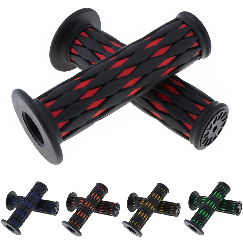 1 Pair 120 MM Universal Soft TRP Motorcycle Handle Grips with Pattern