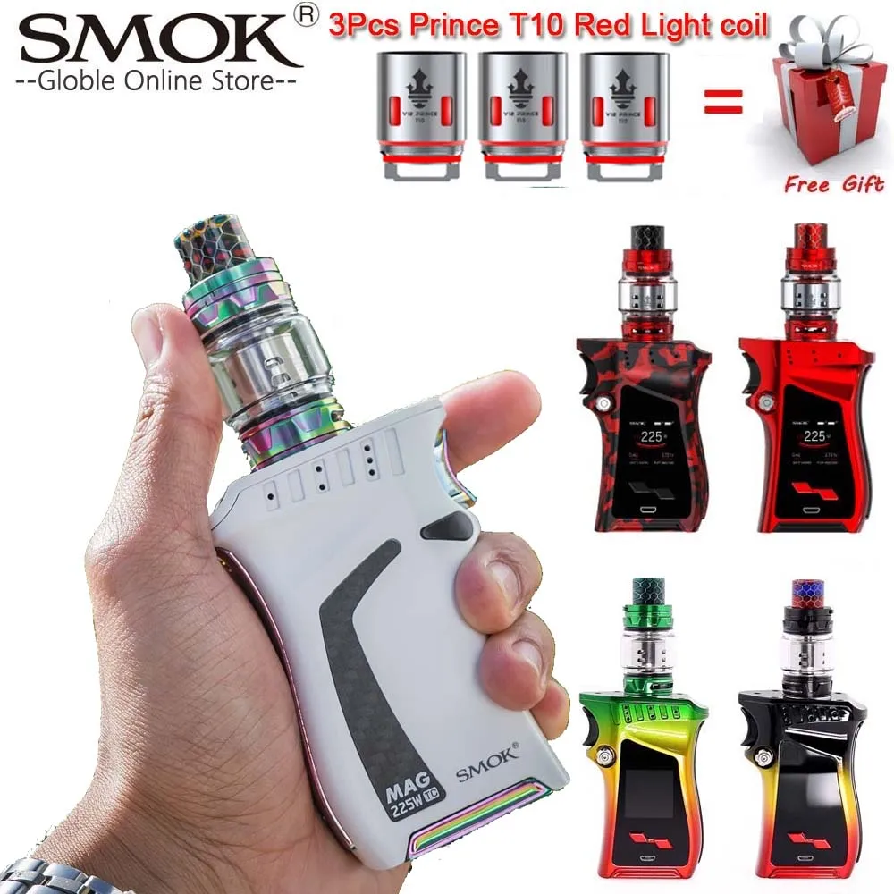 Original SMOK Mag Kit with 225W BOX MOD & 8ml TFV12 Prince Tank Vaporizer Electronic Cigarette Vape Kit VS SMOK X Priv G-PRIV 2 Original SMOK Mag Kit with 225W BOX MOD & 8ml TFV12 Prince Tank Vaporizer Electronic Cigarette Vape Kit VS SMOK X Priv G-PRIV 2