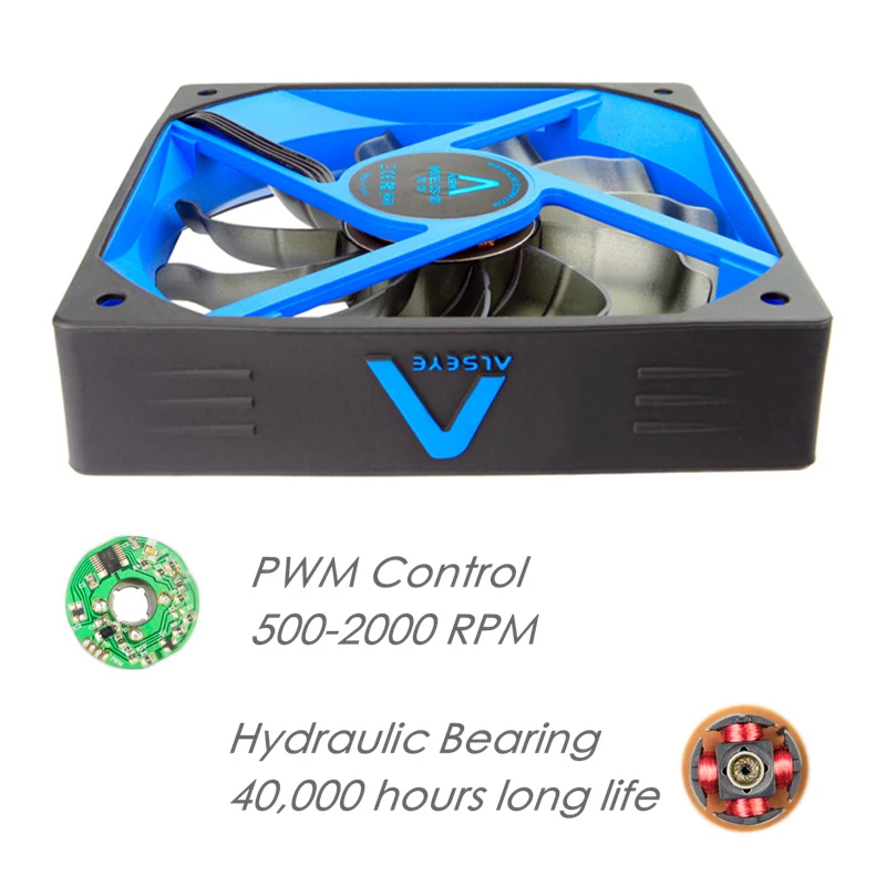ALSEYE ПК вентилятор 120 мм PWM контактный кулер 2 частей 12V для компьютера случае/CPU