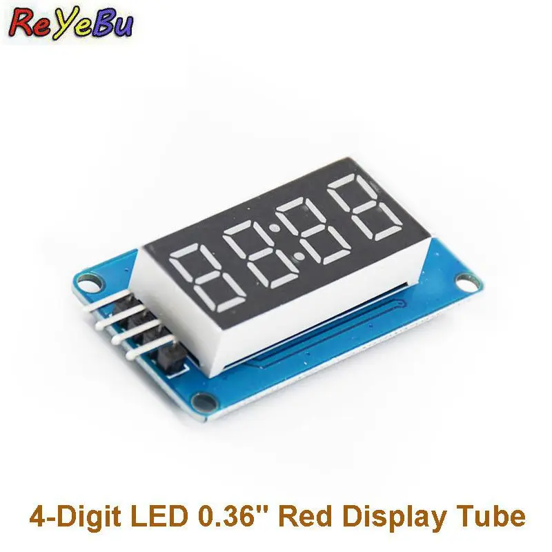 

1Pce TM1637 4 Bits Red Digital Tube LED Module & Clock For Arduino