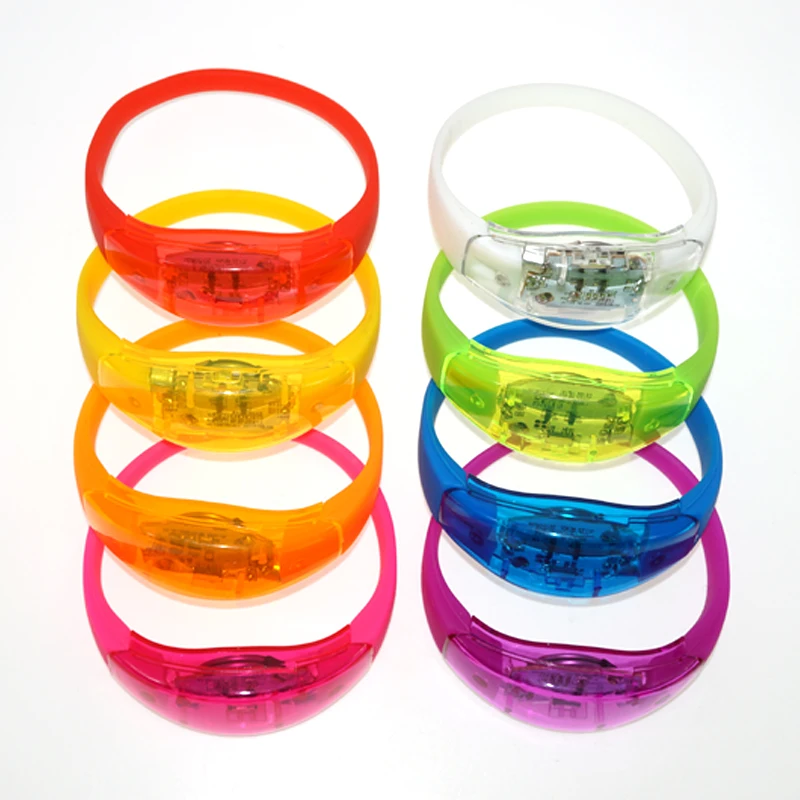 

Sound Controlled LED Light Up Activated Bracelet Activated Glow Flash Bangle For rave Festival Party wedding decor