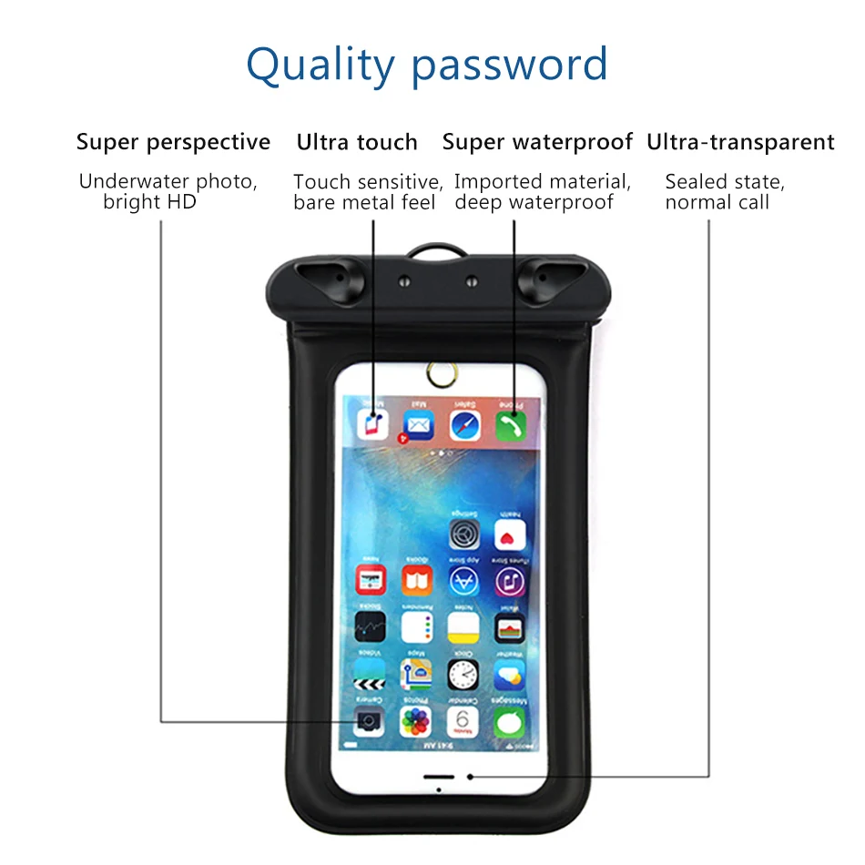 Universal Waterproof Bag 6 inches Pouch Phone Case For iPhone XS XR X 8 7 6 Plus Cover Cases For Samsung S8 S9 Note 8 (3)