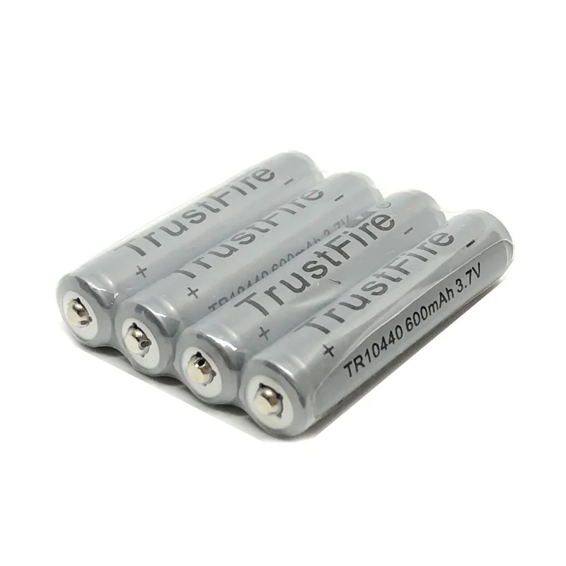 

4pcs/lot TrustFire 10440/AAA 600mAh 3.7V Li-ion Battery Rechargeable Batteries with Protected Borad For LED Flashlight