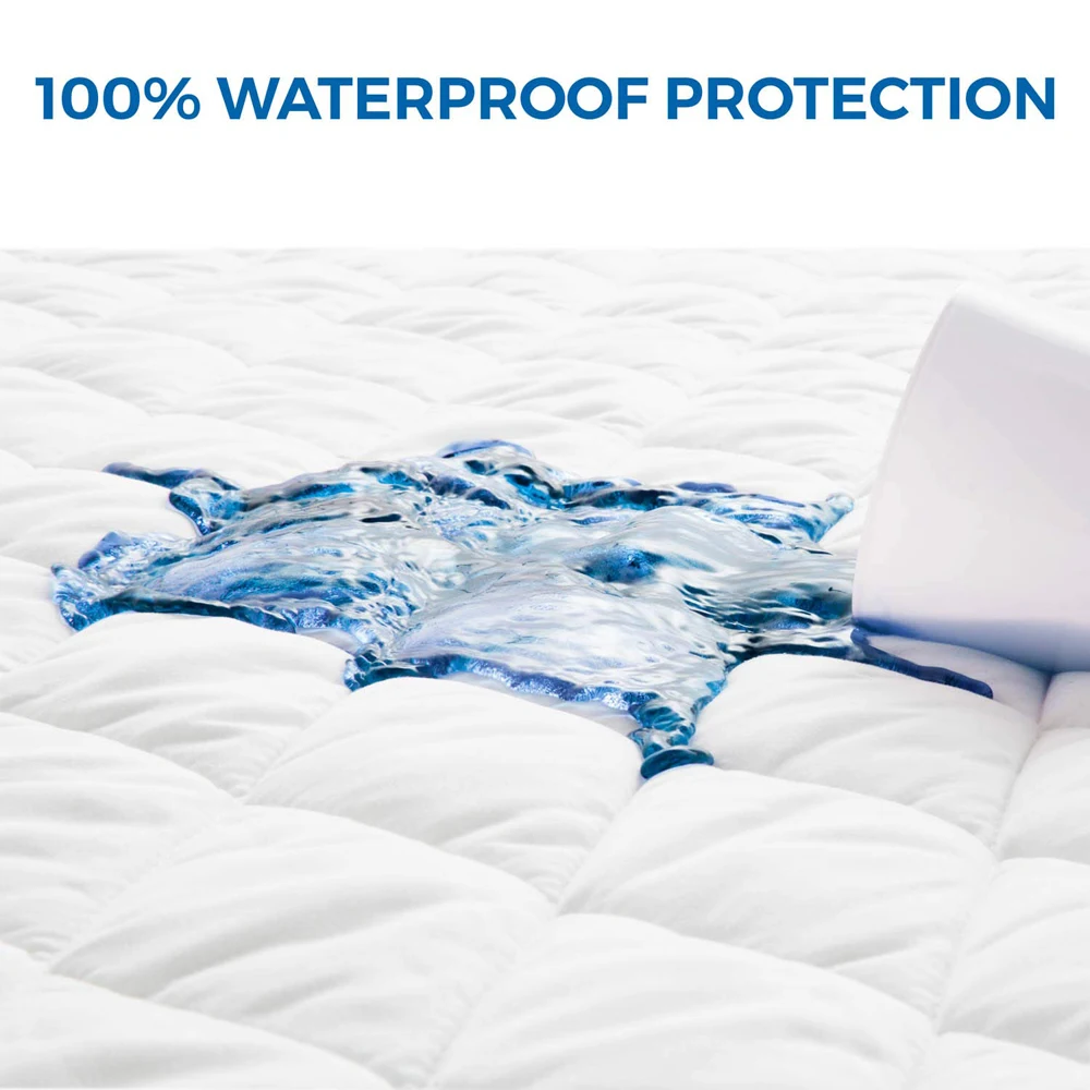 

Bed Sheet Quilted Mattress Protector Pad Covers 100% Waterproof Soft Quilted Mattress Protectors Dust Mite Breathable