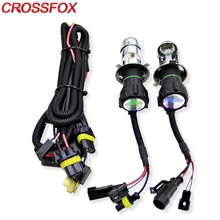 Автомобильная лампа CROSSFOX HID Bixenon H4 Xenon 9003 hb2 дальний/ближний свет фары авто лампа 3000k 4300k 5000k 6000K 10000k 12000k 8000k