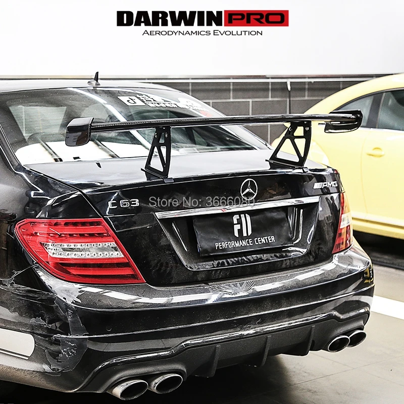 GT Style Carbon Fiber Rear Spoiler Wing For Mercedes-Benz W204 2/4 Door C Class C180 C200 C220 C250 C300 C350 C63 GT 2009