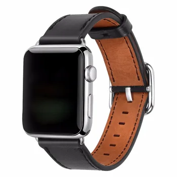 

XG426 Apple Watch Band 38mm Women 42mm Genuine Leather Replacement Wrist Strap with Adapters and Buckle for iWatch Accessories