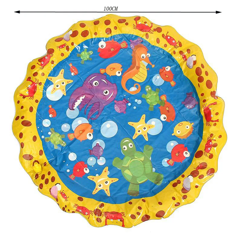 100 см детский надувной матрас Экологически ПВХ наружная вода игрушка спрей Подушка газон, бассейн, Пляжная подушка