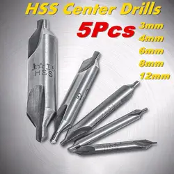 Высокое качество 5 шт. 60 градусов бит HSS комбинированный центр сверла набор зенковок инструмент