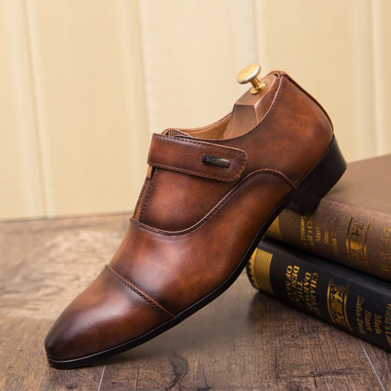 

Designer formal shoes men luxury brand Oxford Derby leather dress shoes male Retro flat leisure business style footwear elegant