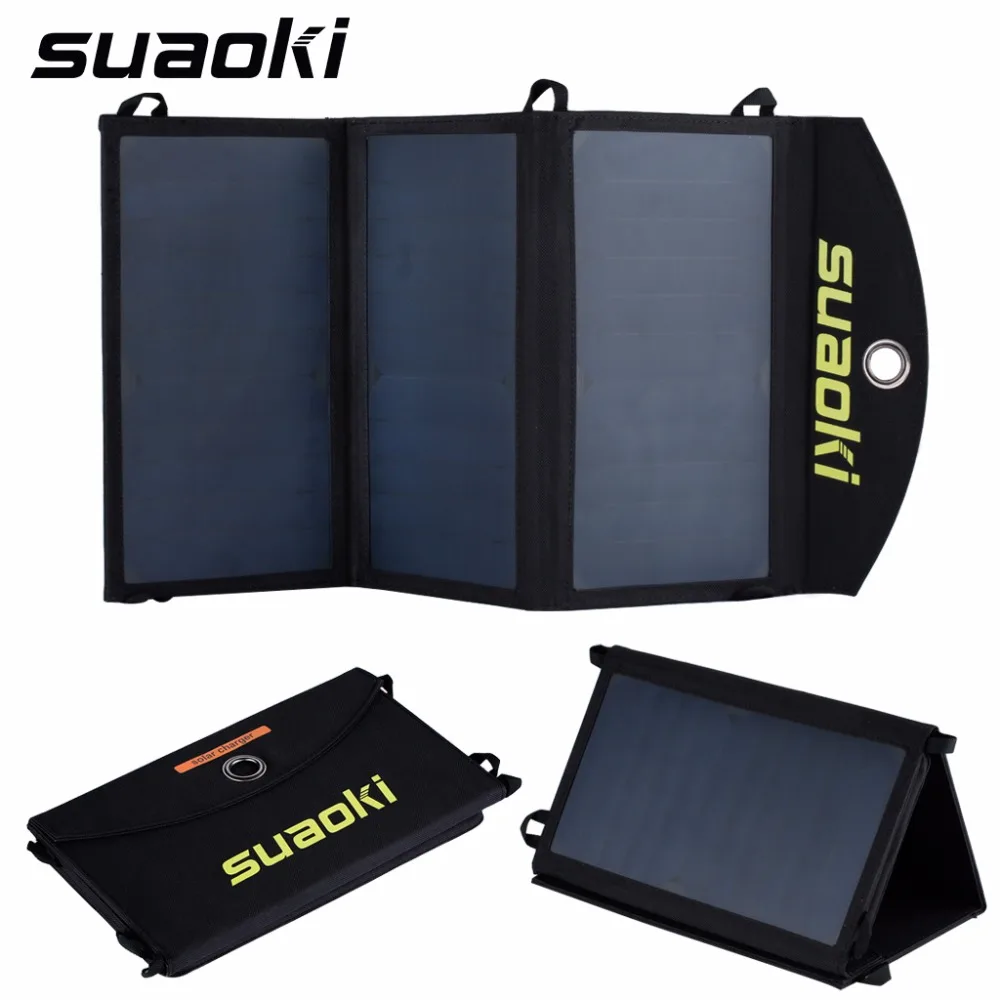 

Suaoki 20W Portable Foldable Solar Panel Battery Solar Charger Mobile Power Bank Battery Battery Charger Waterproof for phones