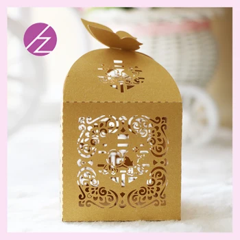 

Free shipping Romantic personalise Favors And Gifts Luxury party Decoration Laser Cut baby favor box Wedding Paper Candy Box