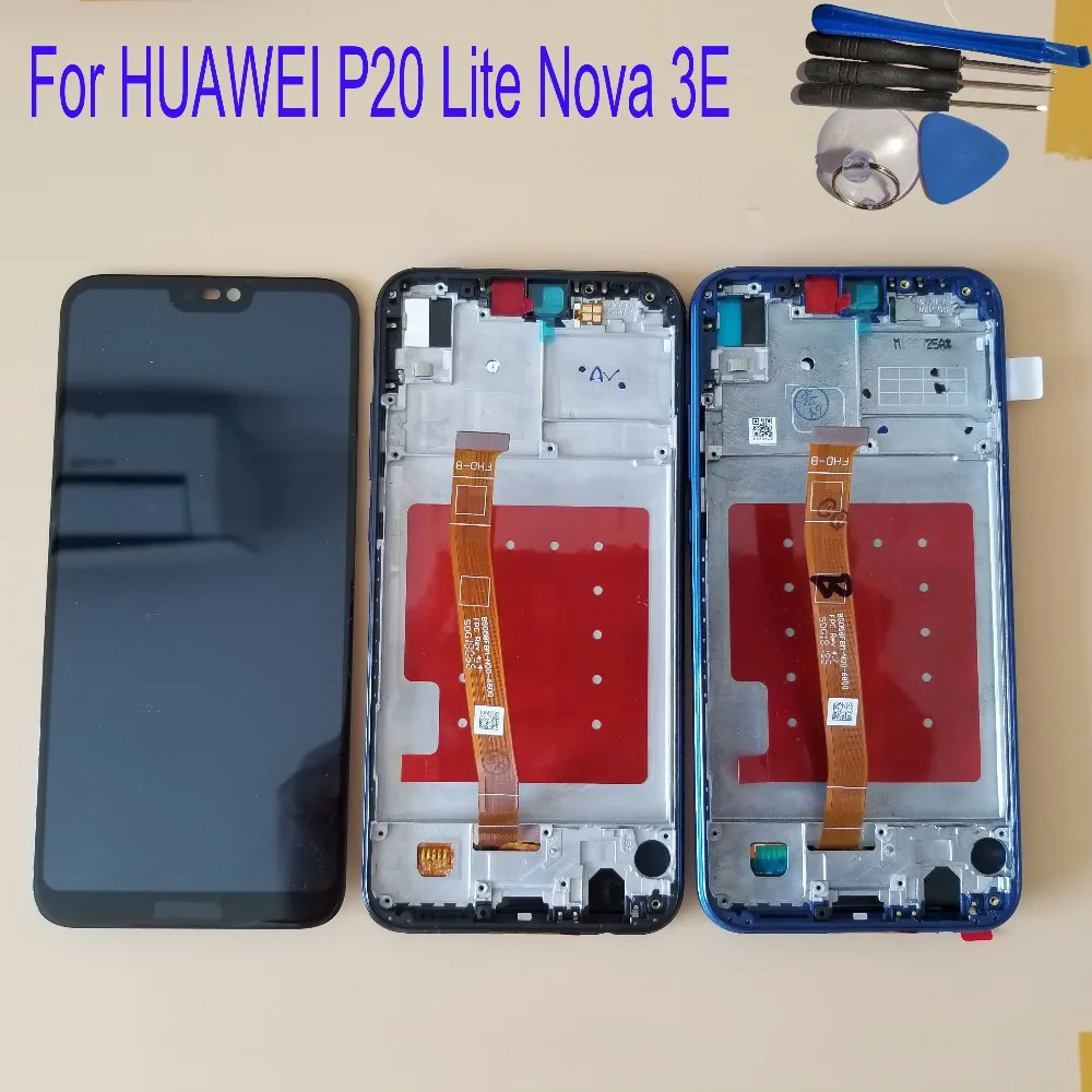 Оригинальный сенсорный ЖК дисплей 5 84 дюйма для HUAWEI P20 Lite Huawei Nova 3E с рамкой|Экраны