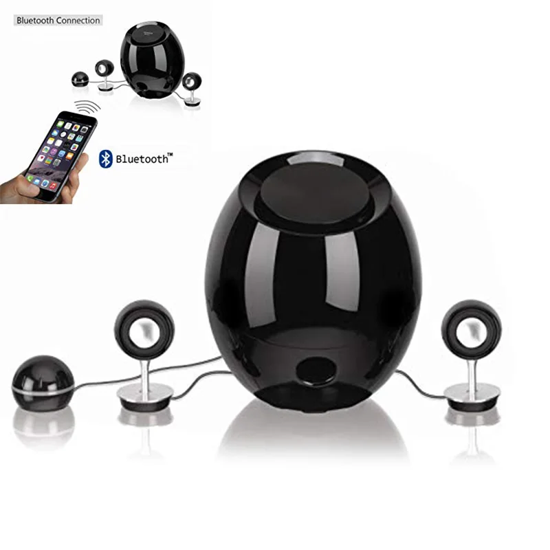 

Bluetooth Speakers 1 Subwoofer + 2 Tweeter Speakers Small Speakers Bluetooth for Computer Game Phone Laptop Ultra Surround Sound