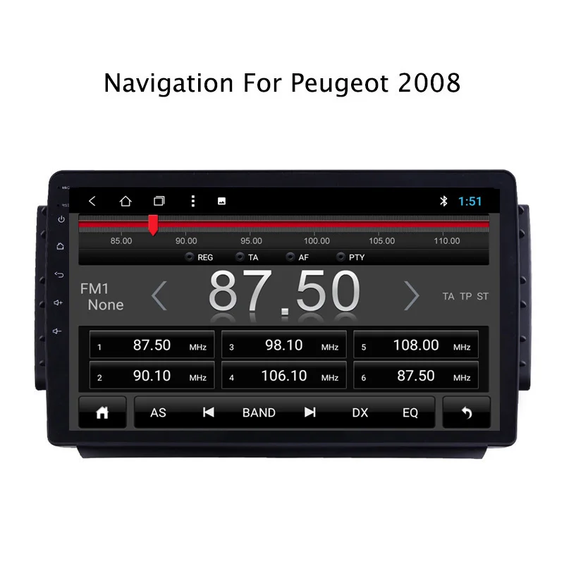 Perfect NAVITOPIA 9inch 2G RAM 32G ROM Android 8.1 Car DVD Multimedia GPS Navigation for Peugeot 2008 1