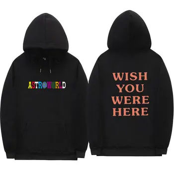 

Screw thread Cuff Hoodies ASTROWORLD WISH YOU WERE HERE TRAVIS SCOTT LIVE GOV BALL NYC 2018 Men Women Hoodie Sweatshirt