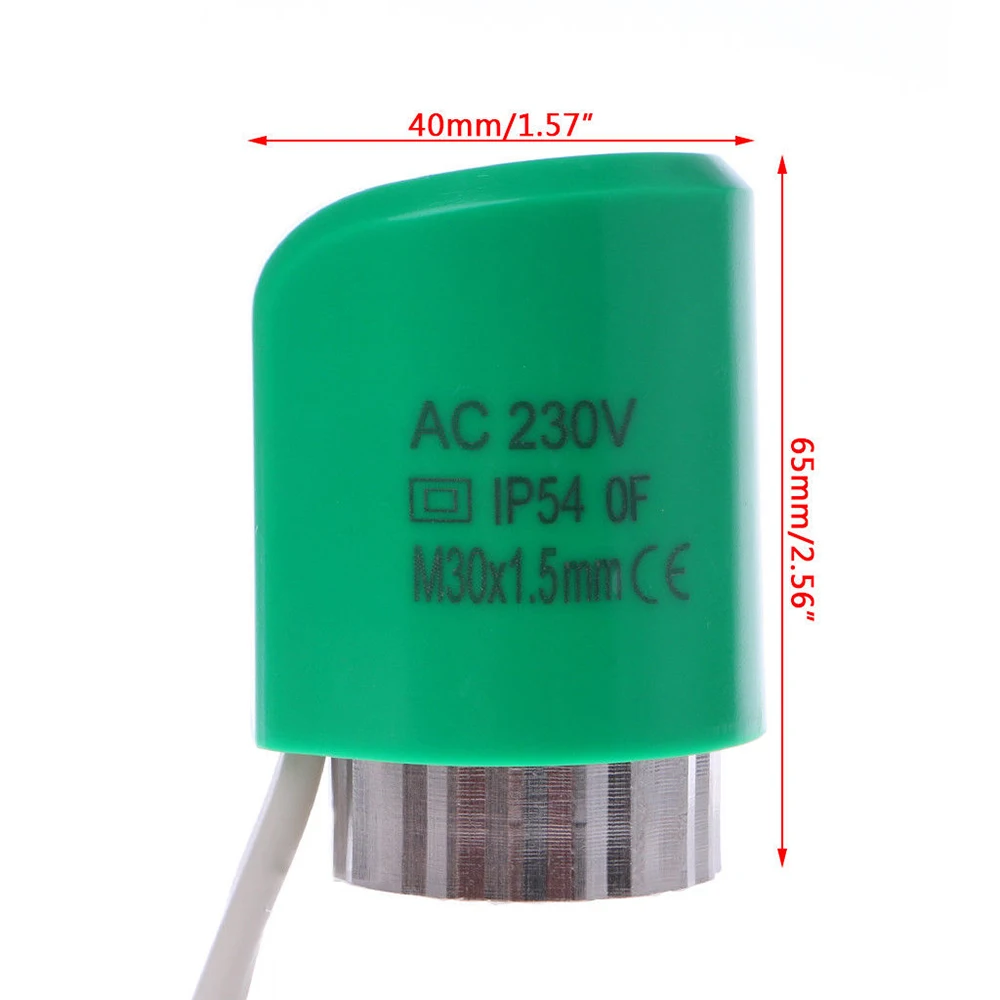 220V НЗ Электрический Термальность привод головки клапана для термостат коллектор система напольного отопления радиатор, как правило, открывается и закрывается
