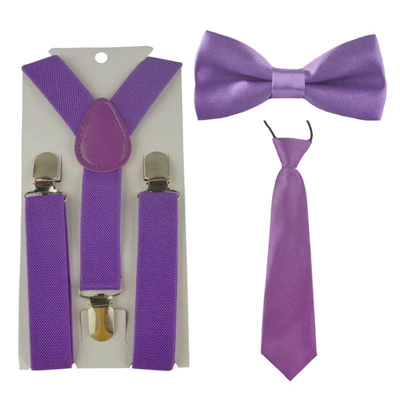 Модные подтяжки для детей, для мальчиков и девочек, регулируемые эластичные Y-Back подтяжки, Детский комплект с подтяжками, галстук-бабочка+ галстук, для свадьбы, HHtr0001