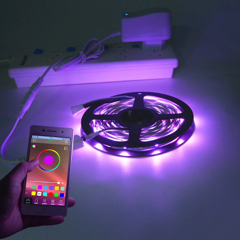 Светодиодная RGB ленсветильник 5050 SMD RGBW 5 24 В постоянного тока Bluetooth 4 0 Wi Fi