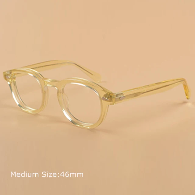 Johnny Depp Optical Spectacle Frame Eyeglasses Men Lemtosh Style With Case&Box Computer Clear Lens Eyeglasses Frame Male YQ550 C5 46mm