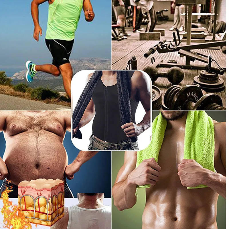 Men Sauna Running Vest Tank Tops Shapewear  (7)