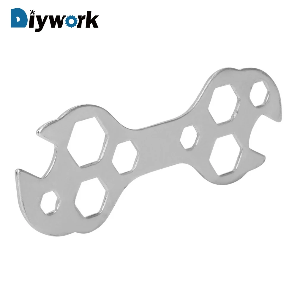 

DIYWORK 10 In 1 Bicycle Flat Hexagon Wrench Bike Repair Tool for Removing Installing Screws Multi-holes Handheld Wrench