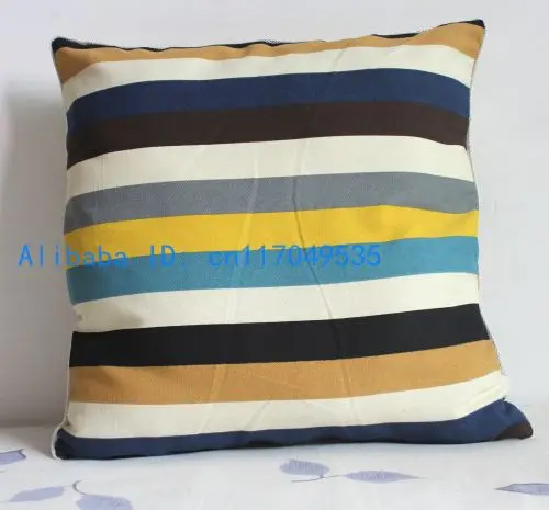 

Pillowcase 1PCS 19 inch (50cm*50cm) Colorful Stripes Cotton Pillow Cover Wholesale P108