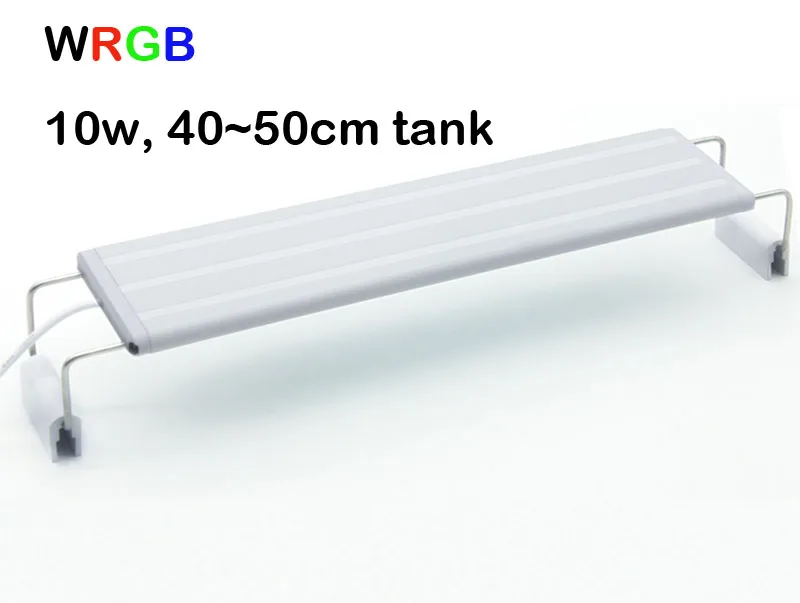 Аквариум WRGB светодиодный свет воды завод с/х Светодиодная лампа короткий стиль аквариум для тропических рыбок освещение системы кронштейн диммер - Цвет: WRGB 40cm
