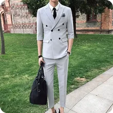Latest Coat Pant Designs Grey Men Wedding Suits Groom Tuxedo 2Piece Casual Business Man Blazer Costume Homme Terno Masculino latest coat pant designs royal blue velvet jackets men style stage tailed prom blazer tailcoat costume suits winter tuxedo terno