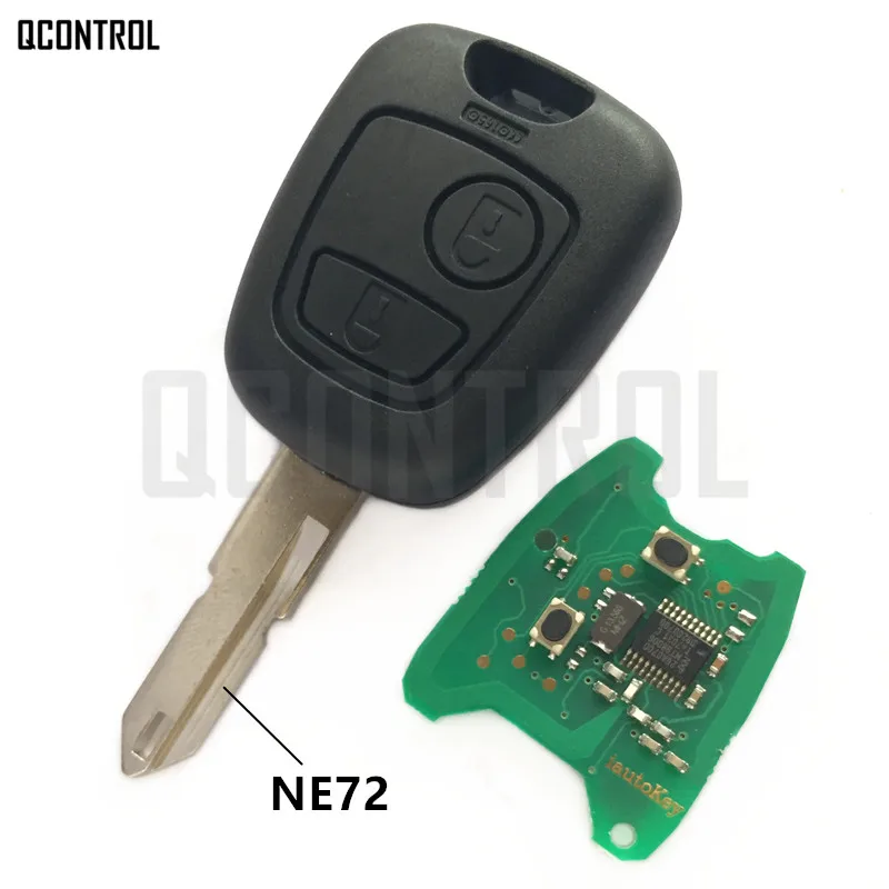 QCONTROL Автомобильный Дистанционный Ключ DIY для PEUGEOT 206 207 полный ключ автомобиля