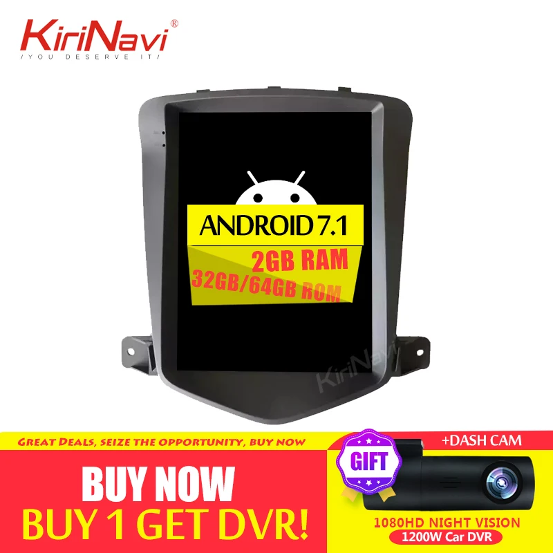 Sale KiriNavi Telsa Style Vertical Screen 10.4‘’ 2 din Android 7.1 radio car multimedia For Chevrolet Cruze dvd automotivo head unit 0 Sale KiriNavi Telsa Style Vertical Screen 10.4‘’ 2 din Android 7.1 radio car multimedia For Chevrolet Cruze dvd automotivo head unit 0