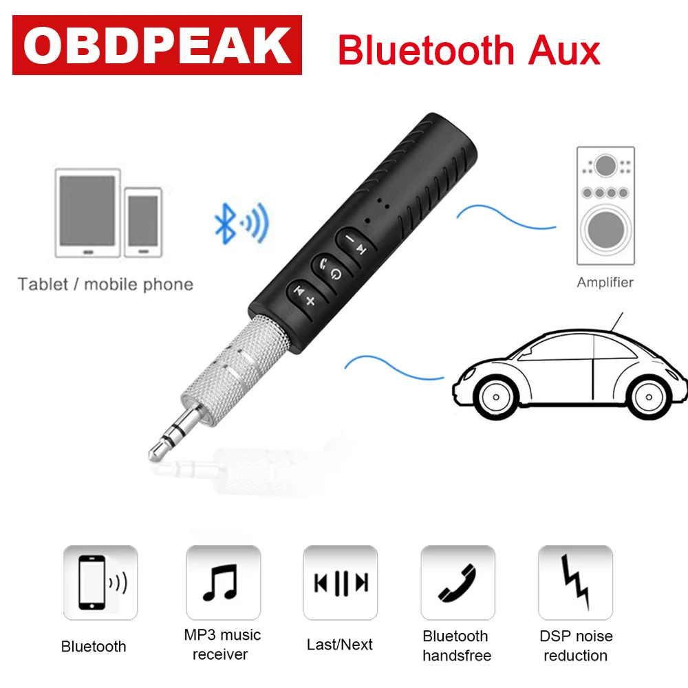 

Mini AUX Audio Bluetooth Receiver 3.5mm Wireless Receiver Bluetooth Headphone Adapter Hands Free For Car Bluetooth Adapter