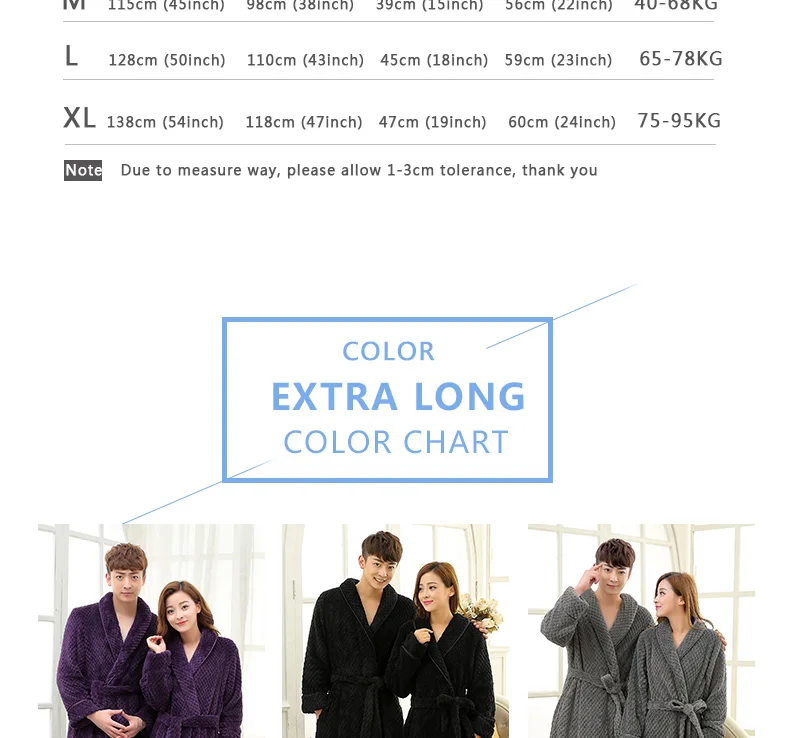 buffalo plaid pajama pants On Sale Lovers Thick Warm Winter Bathrobe Men Soft as Silk Extra Long Kimono Bath Robe Male Dressing Gown for Mens Flannel Robes men's cotton lounge pants