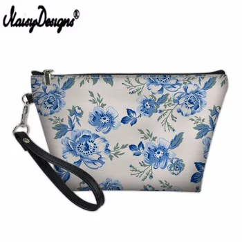 

NOISYDESIGNS Women Mini Cosmetic Bag Floral Pattern Printing Makeup Pouch For Travel Girls Bag Ladies Storage Customized
