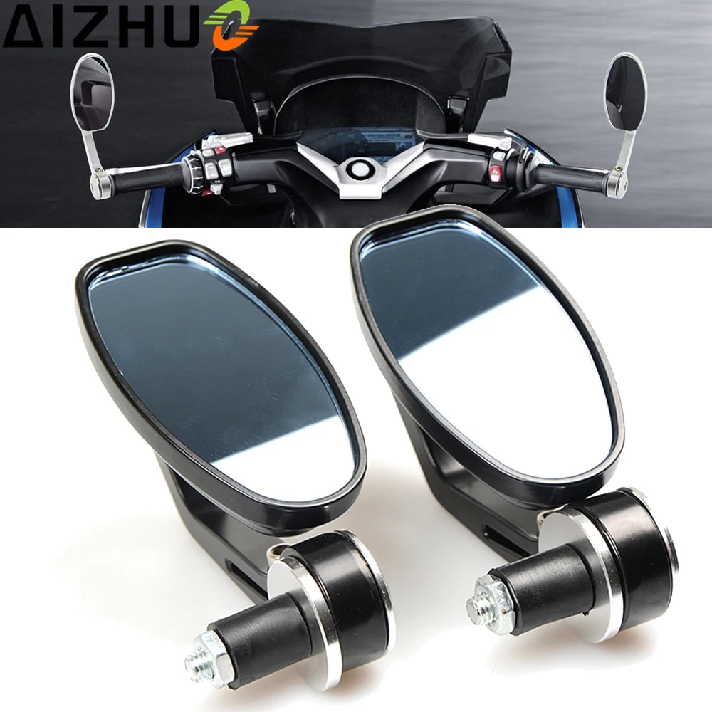

22mm universal motorcycle rearview blue lens mirrors motor Aluminum alloy bar end side mirror for Suzuki GSR 600 750 GSX-R 600