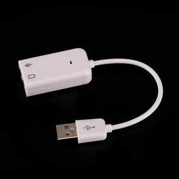 

JETTING USB 2.0 Virtual 7.1 Channel External USB Audio Sound Card Adapter Sound Cards For Laptop PC Mac With Cable 3D White