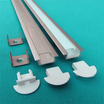 

10pcs/lot 20inch 0.5m led strip profile for 3528/5050/5630 tape,led profile with cover for 12mm hard strip AP-2207