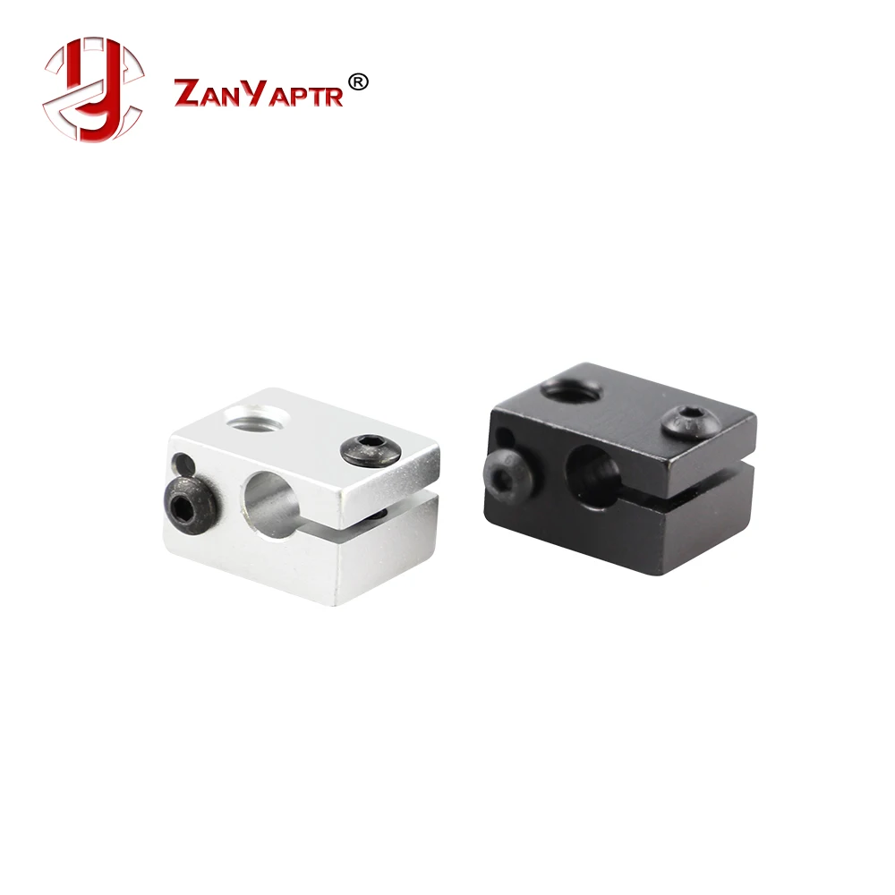 

ZANYAPTR - 1Pcs Reprap 3D Printer Extruder V6 Aluminum Heater Block All-Metal Extruder For HotEnd 20x16x11.5mm