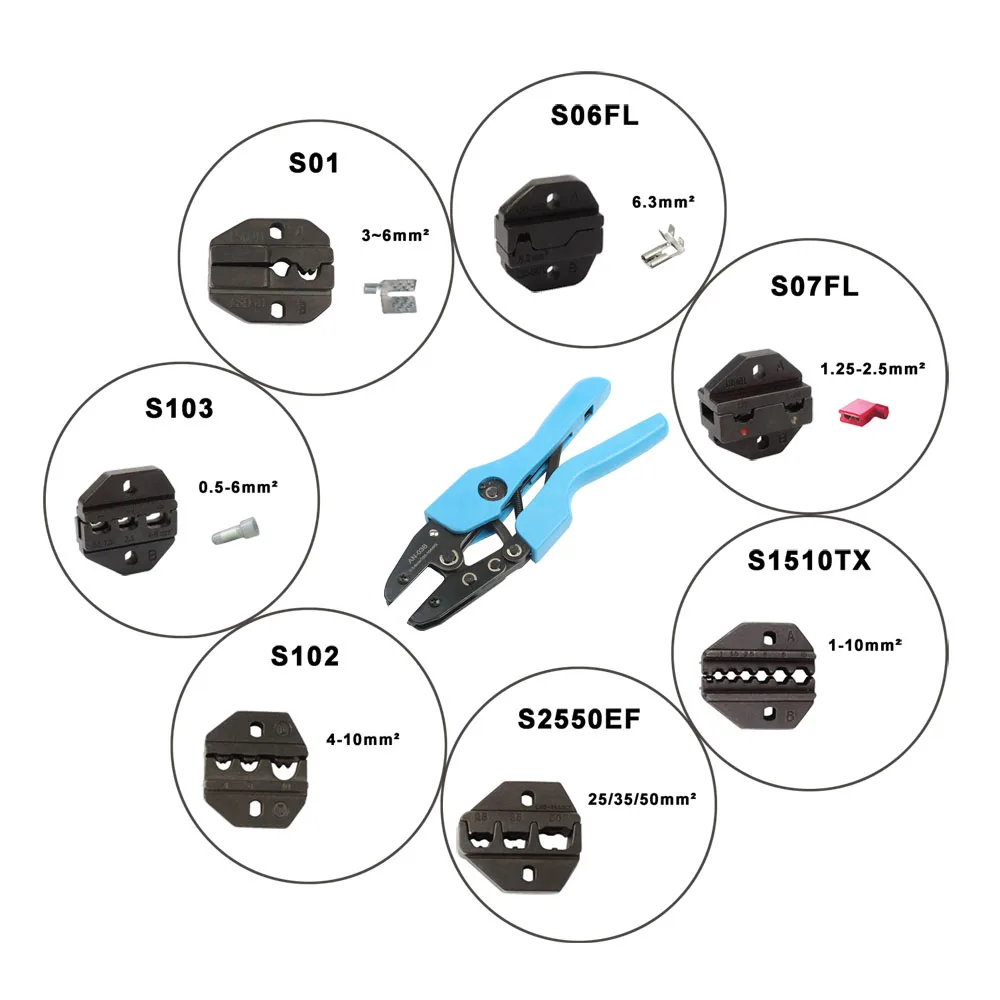 

LUBAN S01 S06FL S07FL S103 S102 S2550EF S1510TX Die Sets for AM-30 LS AN CRIMPING PILER tool machine modules jaws