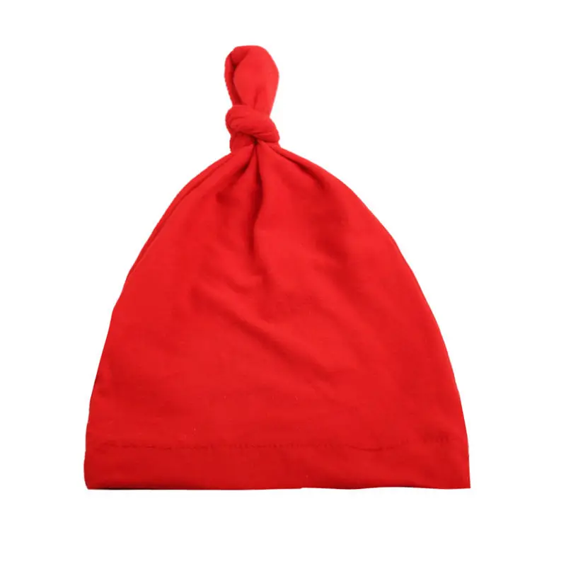 Детские аксессуары Горячая завязанная шапка детская мода с острым углом шапки Твердые Детские шапки больница мягкая шапка s - Цвет: Красный