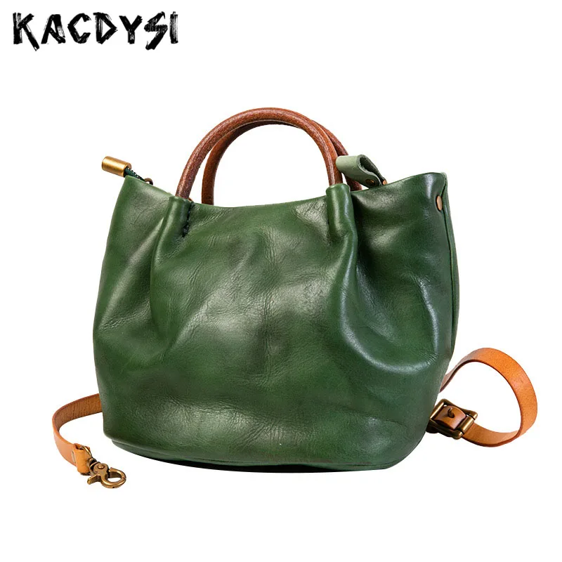 

Nature Cow Leather Designer Handmade Women's Handbag Retro Famous Brand Shoulder Bag Messenger Bag Modern Stylish Tote Purse New